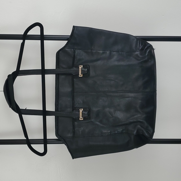 Coach Taylor Leather Tote Black Purse Bag F 25941 zip top - Picture 4 of 13